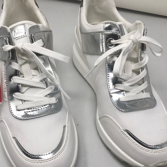Michael Kors Shoes - Michael Kors White/Silver Sneakers NWT